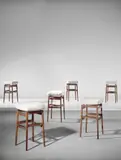 Gianfranco Frattini, Set of six bar stools, designed for the Hotel Parco dei Principi, Rome