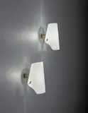 Pair of adjustable wall lights by Gino Sarfatti, circa 1951, Acrylic, brass, sold Oct 2018