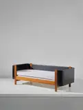 Rare daybed, model no. LT32 by Franco Albini and Franca Helg, circa 1966, Walnut-veneered wood, walnut, leather, sold Oct 2018