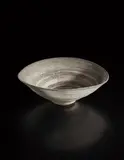 Conical bowl by Lucie Rie, circa 1972, Mixed clays producing an integral spiral of colour and texture, offered Oct 2018