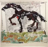 William Kentridge and Marguerite Stephens, Streets of the City, 2009, mohair, silk and embroidered tapestry
