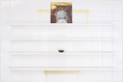 Sechs Consciousness by Rashid Johnson, 2010, ceramic tiles, gold spray paint, shea butter, vinyl LP in sleeve, sold Mar 2017