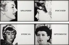 John Baldessari, Prima Facie: Splendid/Focused/Stoical/Optimistic, 2005, archival digital print on paper mounted on board, in 4 parts
