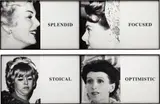Prima Facie: Splendid/Focused/Stoical/Optimistic by John Baldessari, 2005, archival digital print on paper mounted on board, in 4 parts, sold Mar 2017