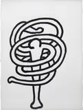 Keith Haring, Untitled (October 4, 1989), 1989, ink on paper