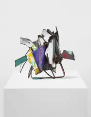 Tabasco fiasco by John Chamberlain, 2003, painted and chromium plated steel, sold Mar 2017