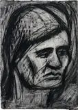 Leon Kossoff, Head of Rosalind, 1977, charcoal on paper