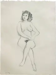 Lauren by Ronald B. Kitaj, 1983, pencil on Japanese paper, offered Mar 2017
