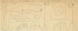 Pablo Picasso, Etude pour le Photographe, 1964, pencil on paper