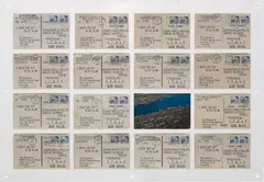 On Kawara, I Got Up At, 1973, ink and c-print on card