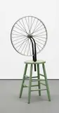 Marcel Duchamp, ‘Bicycle Wheel,’ 1913 Prototype by Richard Pettibone, 1965, painted wood stool, bicycle wheel rim and forks, sold Mar 2017