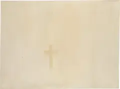 Untitled (Cross from Traces of Paintings) by Rafał Bujnowski, 2005, oil on canvas, sold Mar 2017