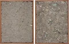 Oscar Tuazon, Two works: (i) (ii) I Can't See (Papercrete Edition), 2011, paper and cement, in artist's frame