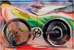 Kristin Baker, Cheras to Dunc Gray, 2011-2014, acrylic, acrylic powder on aluminium, steel and rubber
