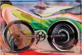 Kristin Baker, Cheras to Dunc Gray, 2011-2014, acrylic, acrylic powder on aluminium, steel and rubber