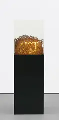 Shezad Dawood, Al Majid, 2014, neon, tumbleweed and enamelled aluminium plinth