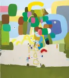 Federico Herrero, Paisaje, 2007, acrylic, oil and pen on canvas