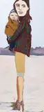 Chantal Joffe, Check Jacket and Baby