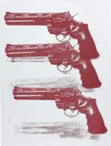 Russell Young, Elvis TCB Gun, 2011, acrylic, enamel and diamond dust on linen