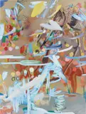 Petra Cortright, W9_krakow pajaki package crack panic attacks cheet codes/deer hunter cheetah, tarzan, 2014, digital painting on aluminium