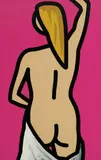 Aniela 4 by Julian Opie, 2011, silkscreen on painted wooden board, sold Apr 2017