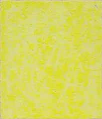 Evan Nesbit, Porosity (Yellow Tablet), 2014, acrylic on burlap