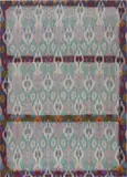 Sam Falls, Untitled (IKAT 3, Pomona, CA), 2013, ikat fabric on wooden stretcher