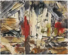 Graham Wilson, Untitled (DBL#5), 2014, oil and spray enamel on canvas