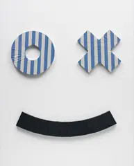 I Got Stripes by Grear Patterson, 2013, tarpaulin on panel, in 3 parts, sold Apr 2017