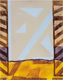 Allison Katz, Augur, 2009, acrylic and plaster on canvas