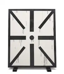 Gardar Eide Einarsson, All Alone Among Friends, 2006, acrylic on canvas with two painted wooden blocks