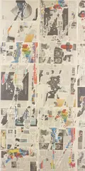 Nikolas Gambaroff, Untitled, 2011, newsprint on aluminium