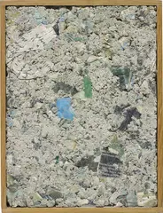 Oscar Tuazon, I Can't See (Papercrete Edition), 2011, paper and cement, in artist's frame