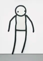 Stik on Wood by Stik, 2011, spray paint on wood, sold Apr 2017