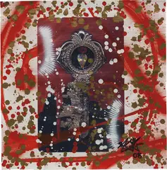 Rammellzee, Wild Style Key, 2008, spray paint on canvas