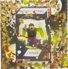 Rammellzee, Wild Style Chimer, 2008, spray paint on canvas