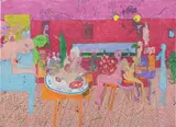 Dasha Shishkin, Survival Takes a Good Memory, 2012, acrylic and pastel on mylar
