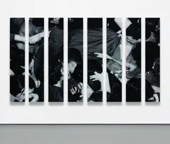 Hedi Slimane, Untitled, 2005, black and white photograph on aluminium, in 8 parts