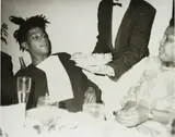 Jean-Michel Basquiat, Basquiat's Mother and friends (1) by Andy Warhol, 1984, silver gelatin print, sold Apr 2017