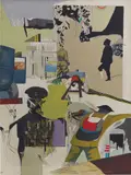Conroy Maddox, Joffre at Headquarters Chantilly, 1965, oil and collage on Masonite