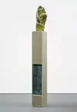 Matthew Monahan, Author in the Crevice, 2006, drywall, wax, glass, canvas, paper and wood