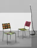 Franz West, Two works: (i-ii) Onkel Stuhl (Uncle Chair), 2009, woven synthetic textile over a steel tubular frame