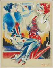 Antonio Lopez, Mr. Chow's Drawing: Paris III, 1973, pastel and gouache on paper