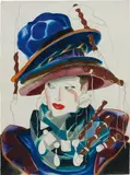 Antonio Lopez, Maria Snyder, Personal Study, 1983, pencil, metallic paint and watercolour on paper