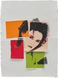 Andy Warhol, Isabelle Adjani, 1986, silkscreen, graphite and collage on paper
