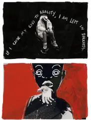 William Grob, Two works: (i) If I close my eyes to reality… (ii) A Fistful of Vomit (Where does your change go?), 2015, collage and c-print