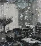 Carter, Untitled (Modern, Obverse #5), 2008, acrylic and collage on canvas