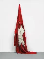 Costa Vece, Swiss Made, 2004, Swiss clothing, safety pins, white cord, red and white thread