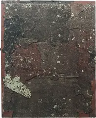 Marianne Vitale, Shingle Painting 4, 2013, tar shingles and liquid nails on canvas