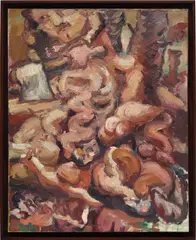 Georg Baselitz, Ein Werktätiger, 1967, oil on paper laid on canvas
